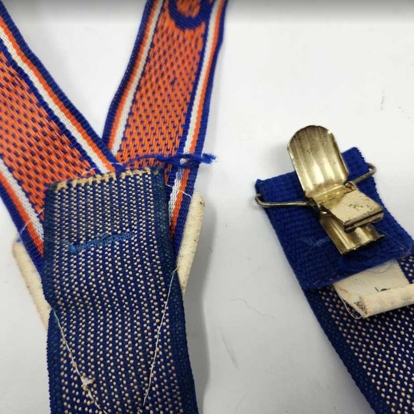 Vintage 80S University of Florida Gators orange and blue suspenders - Picture 7 of 9